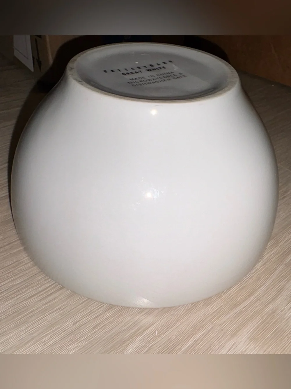 Pottery Barn Great White Ceramic Bowl - White